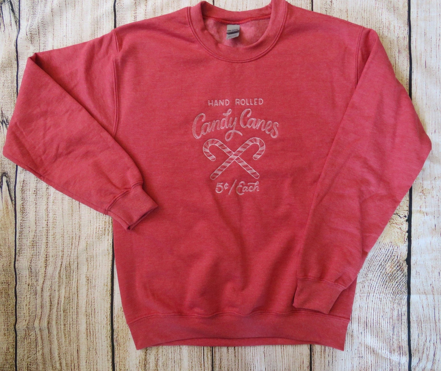 Candy Cane Winter Crew Neck Sweatshirt - Blue Ridge Stitches