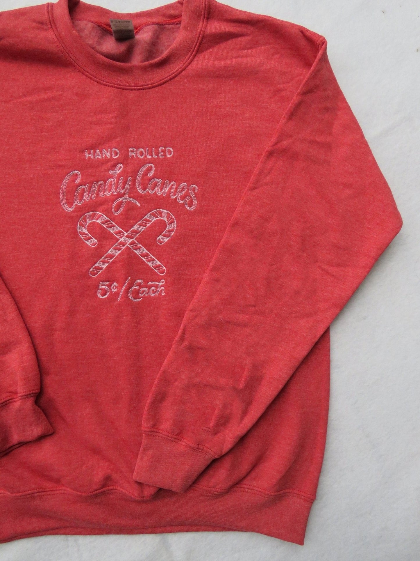 Candy Cane Winter Crew Neck Sweatshirt - Blue Ridge Stitches