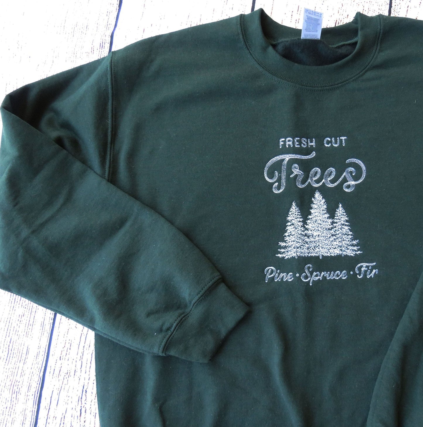 Christmas Tree Farm Crew Neck Sweatshirt - Blue Ridge Stitches
