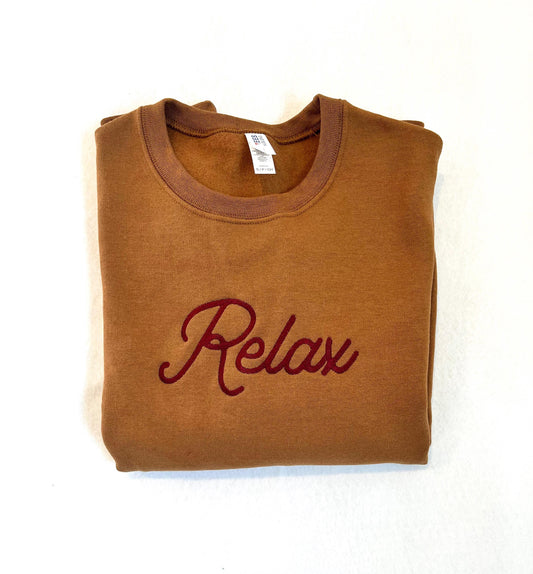 Custom Embroidered Sweatshirt With Retro Text