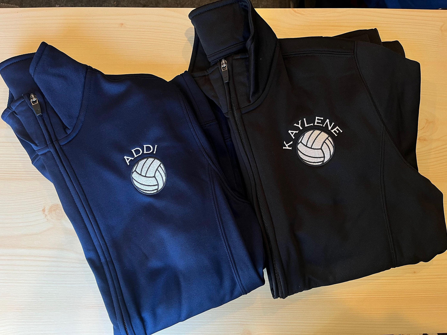 Volleyball Personalized Jacket For Women Full Zip Warm up Custom Embroidered