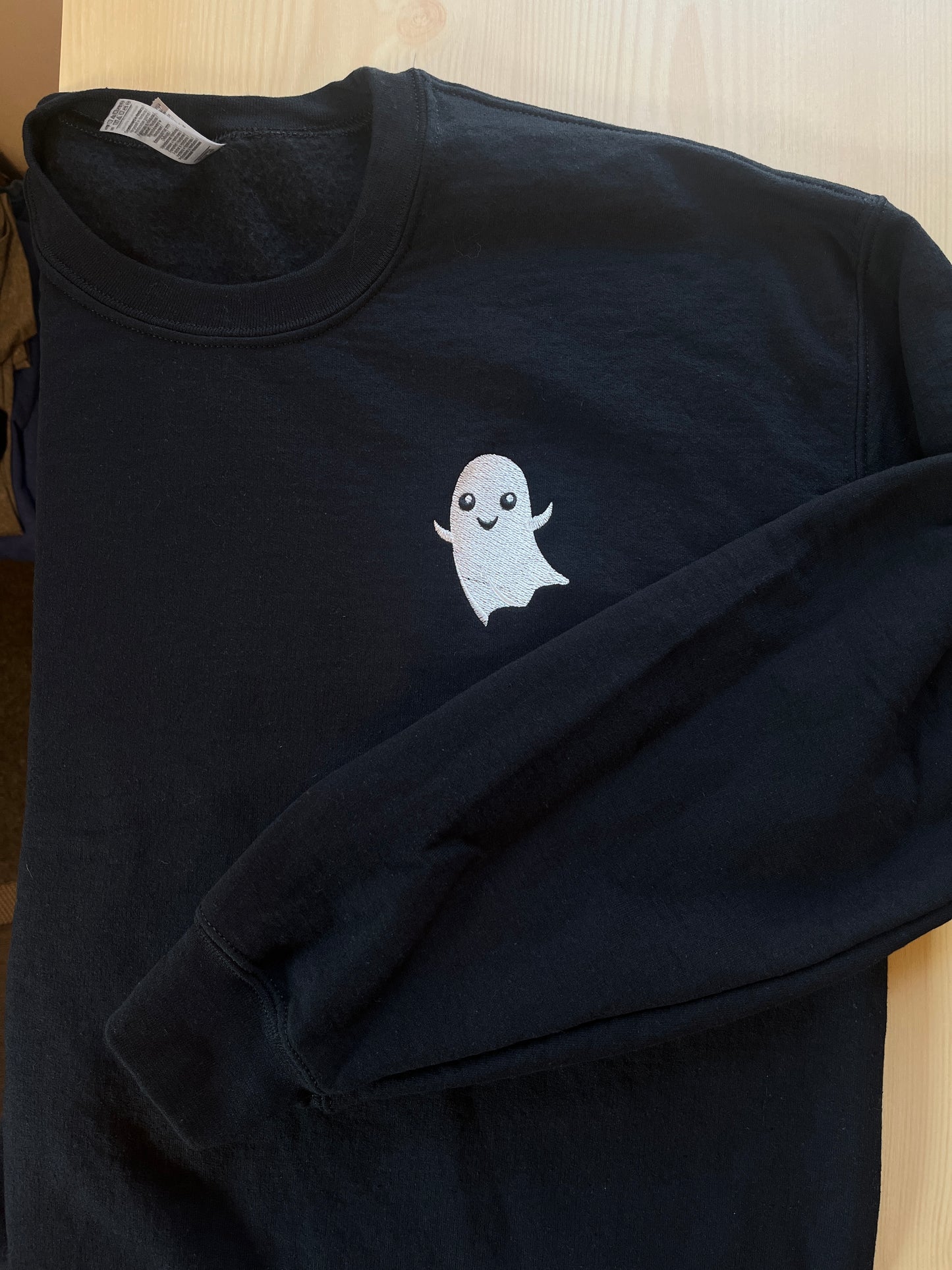 Ghost Boo Halloween Fall Crew Neck Sweatshirt