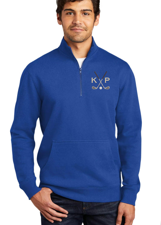 Personalized Embroidered Golf Quarter Zip Sweatshirt with Pocket