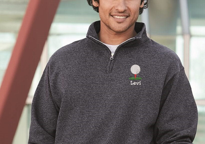 Personalized  Embroidered Golf Quarter Zip Sweatshirt