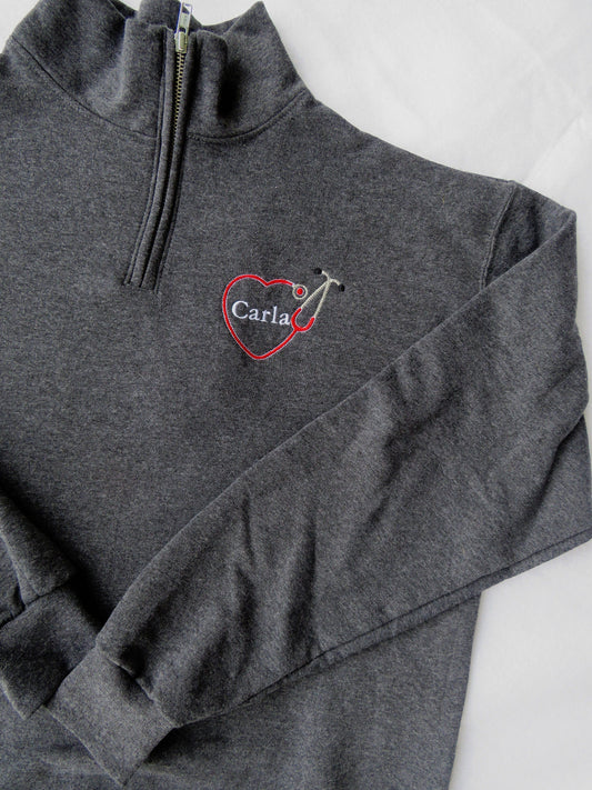 Personalized Quarter Zip Sweatshirt