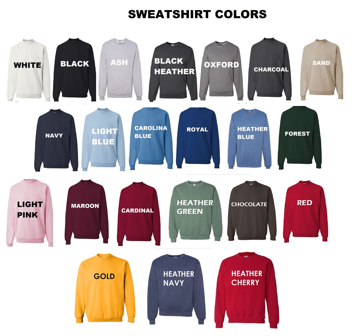 Embroidered Custom Logo Sweatshirt Embroidered Personalized Text No Minimum