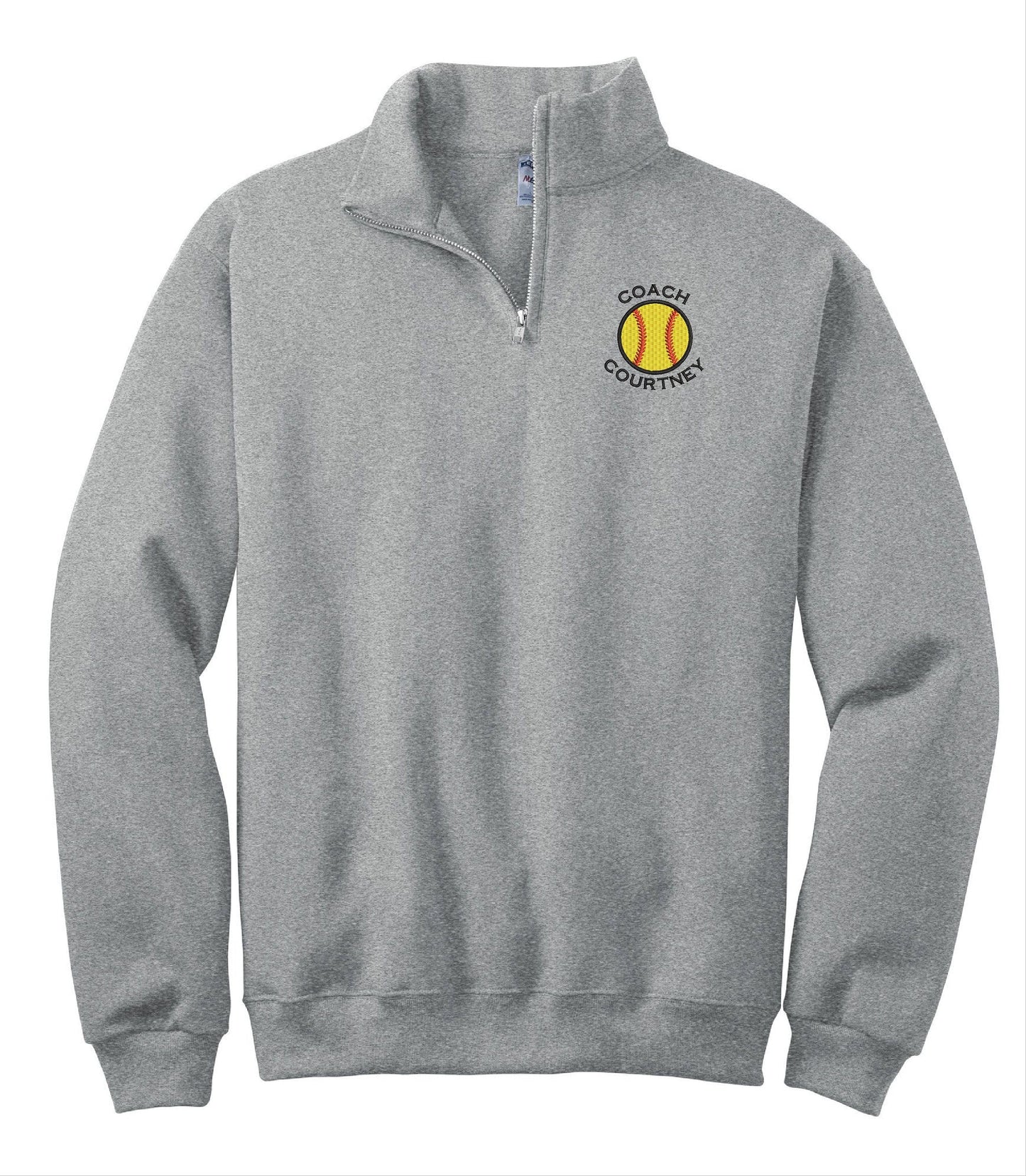 Personalized Softball Coach Quarter Zip