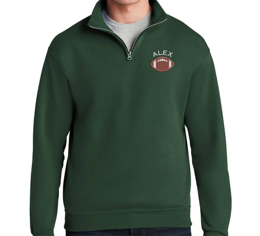 Personalized Football Quarter Zip Sweatshirt