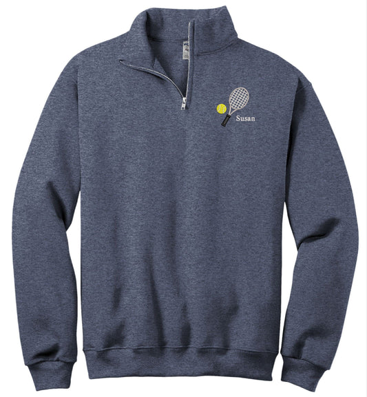 Personalized Tennis Quarter Zip Sweatshirt