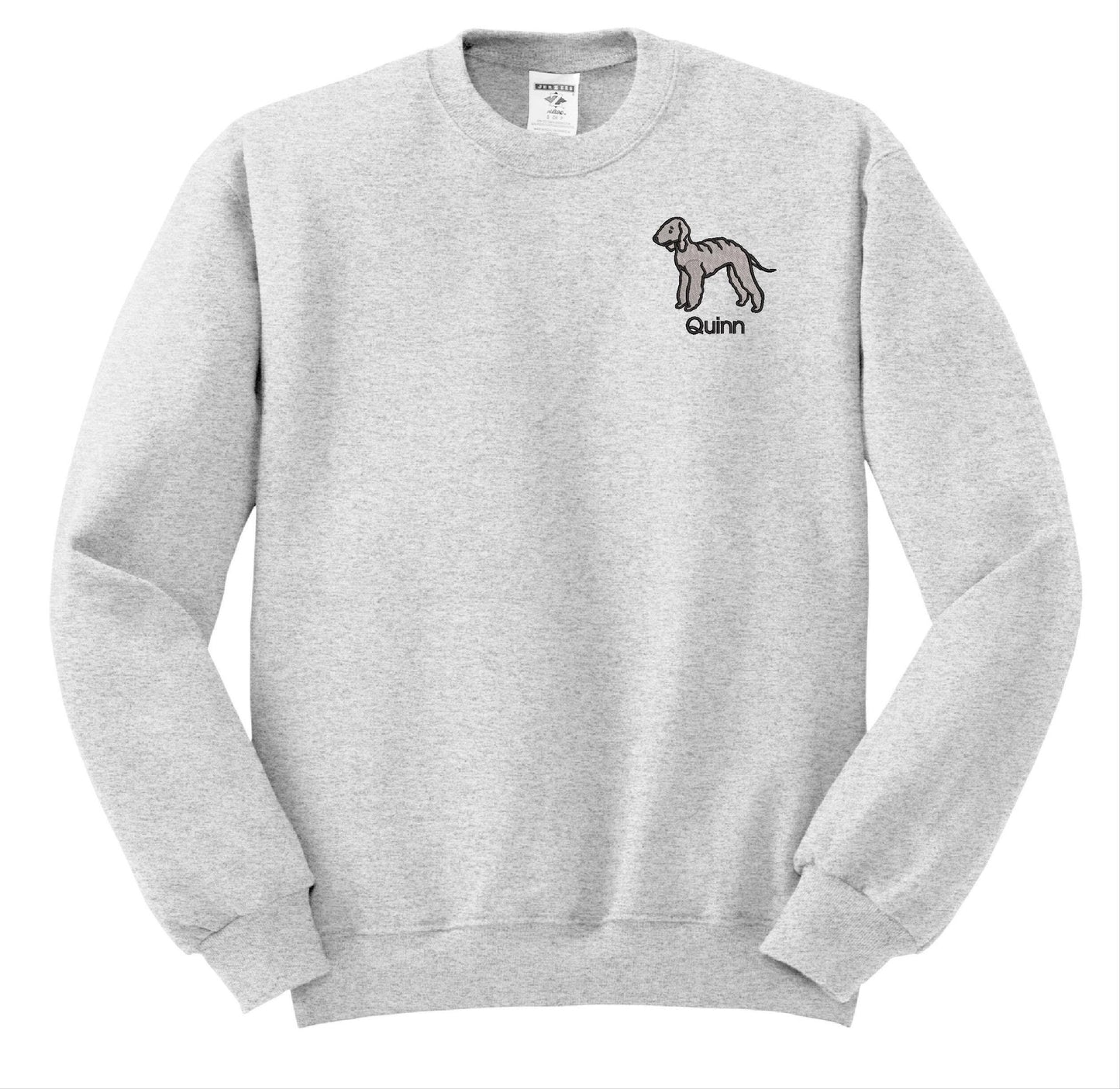 Bedlington Terrier Sweatshirt Personalized Custom Embroidered With NameDog Pet Sweatshirt Dog Pet Sweatshirt