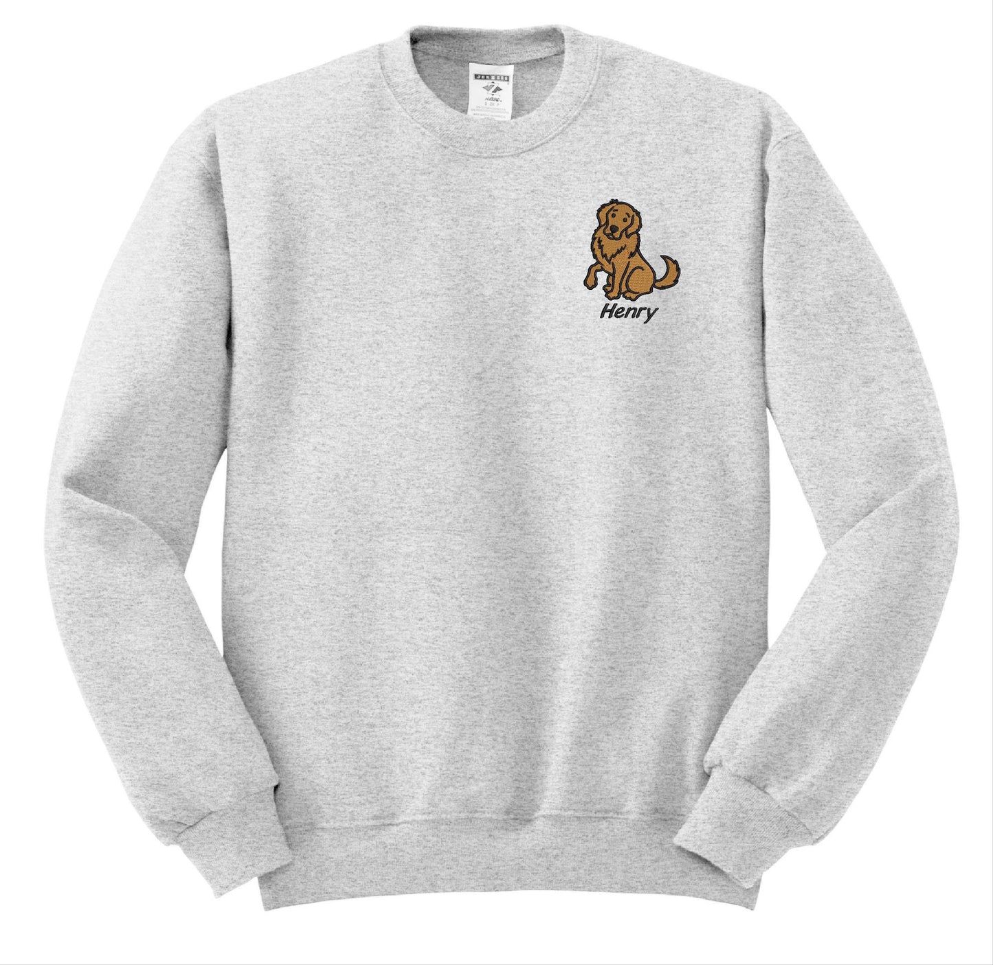 Golden Retriever Sweatshirt Personalized Custom Embroidered With Name