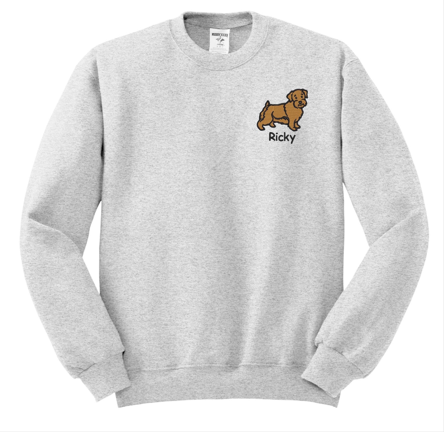 Norfolk Terrier Sweatshirt Personalized Custom Embroidered With Name