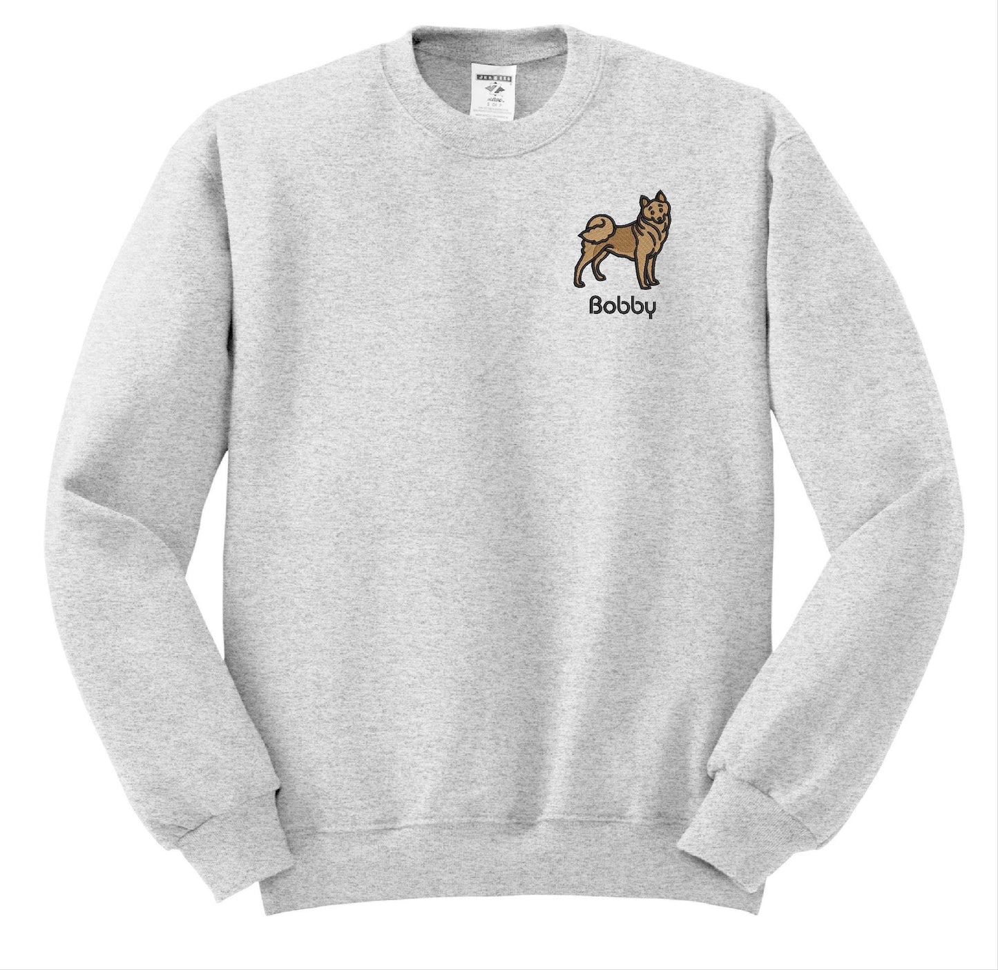 Finnish Spitz Sweatshirt Husky Sweatshirt Personalized Custom Embroidered With NameDog Sweatshirt