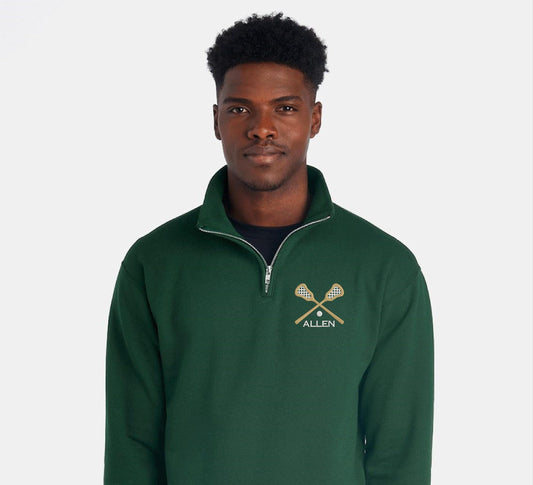 Personalized Lacrosse Quarter Zip Sweatshirt