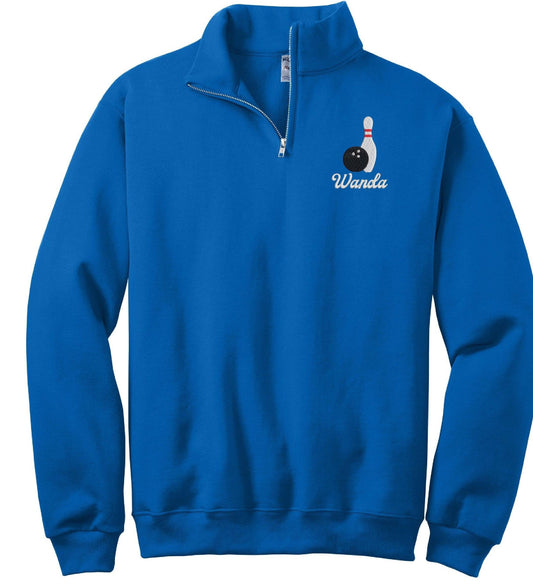 Personalized Bowling Quarter Zip Sweatshirt