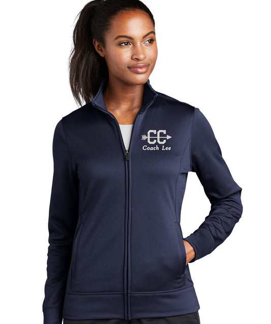 Personalized Cross Country Coach Ladies Full Zip Jacket