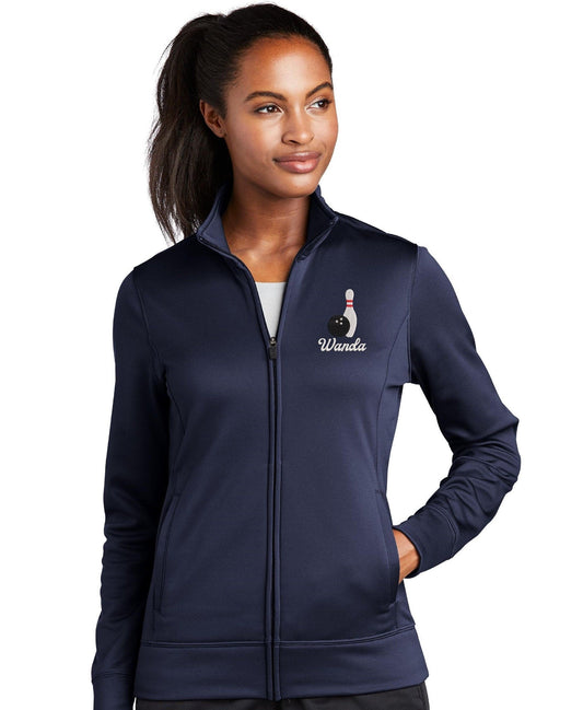 Personalized Bowling Ladies Full Zip Jacket