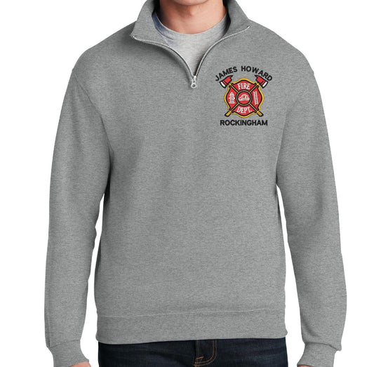 Personalized Firefighter Quarter Zip Sweatshirt