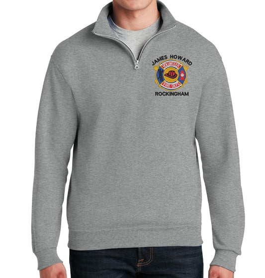 Personalized Volunteer Firefighter Quarter Zip Sweatshirt