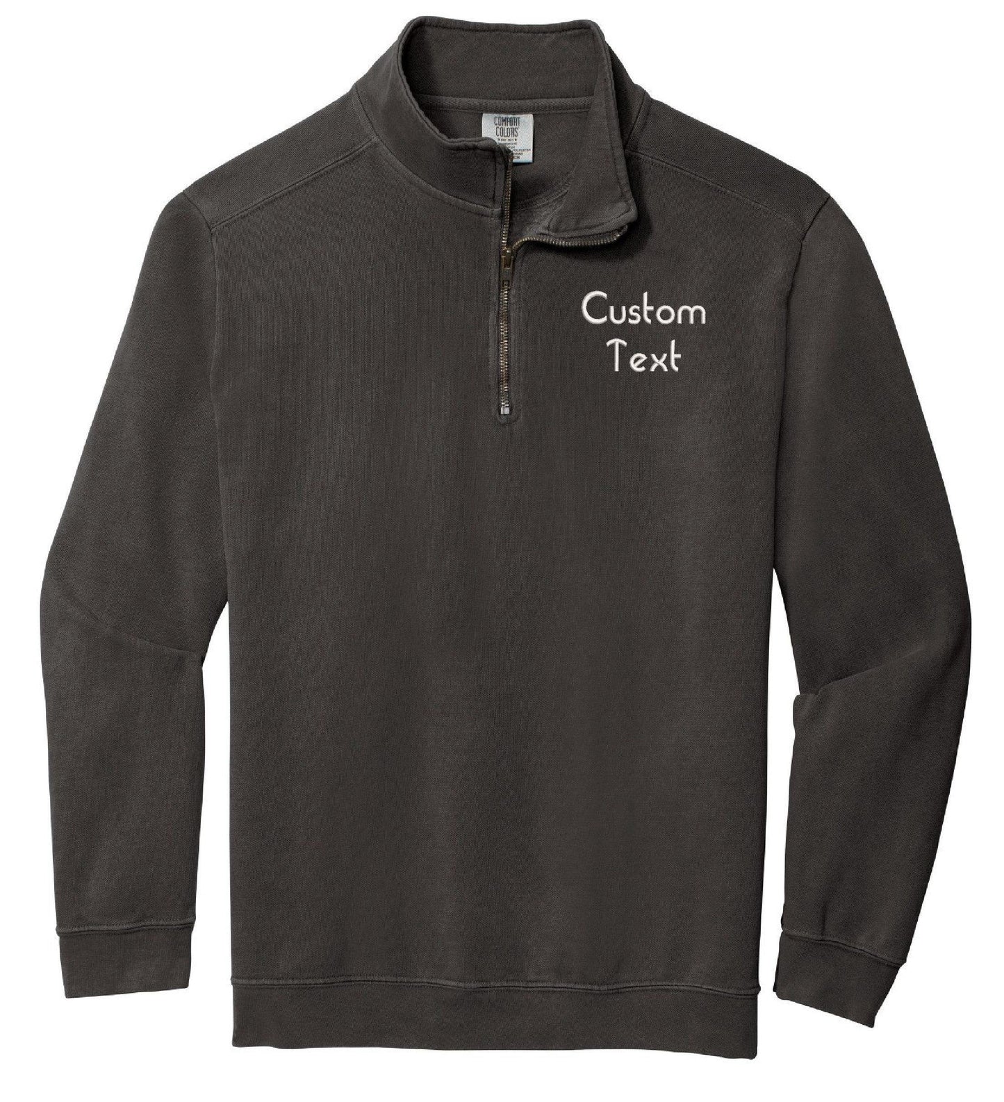 Personalized Comfort Colors Quarter Zip Sweatshirt