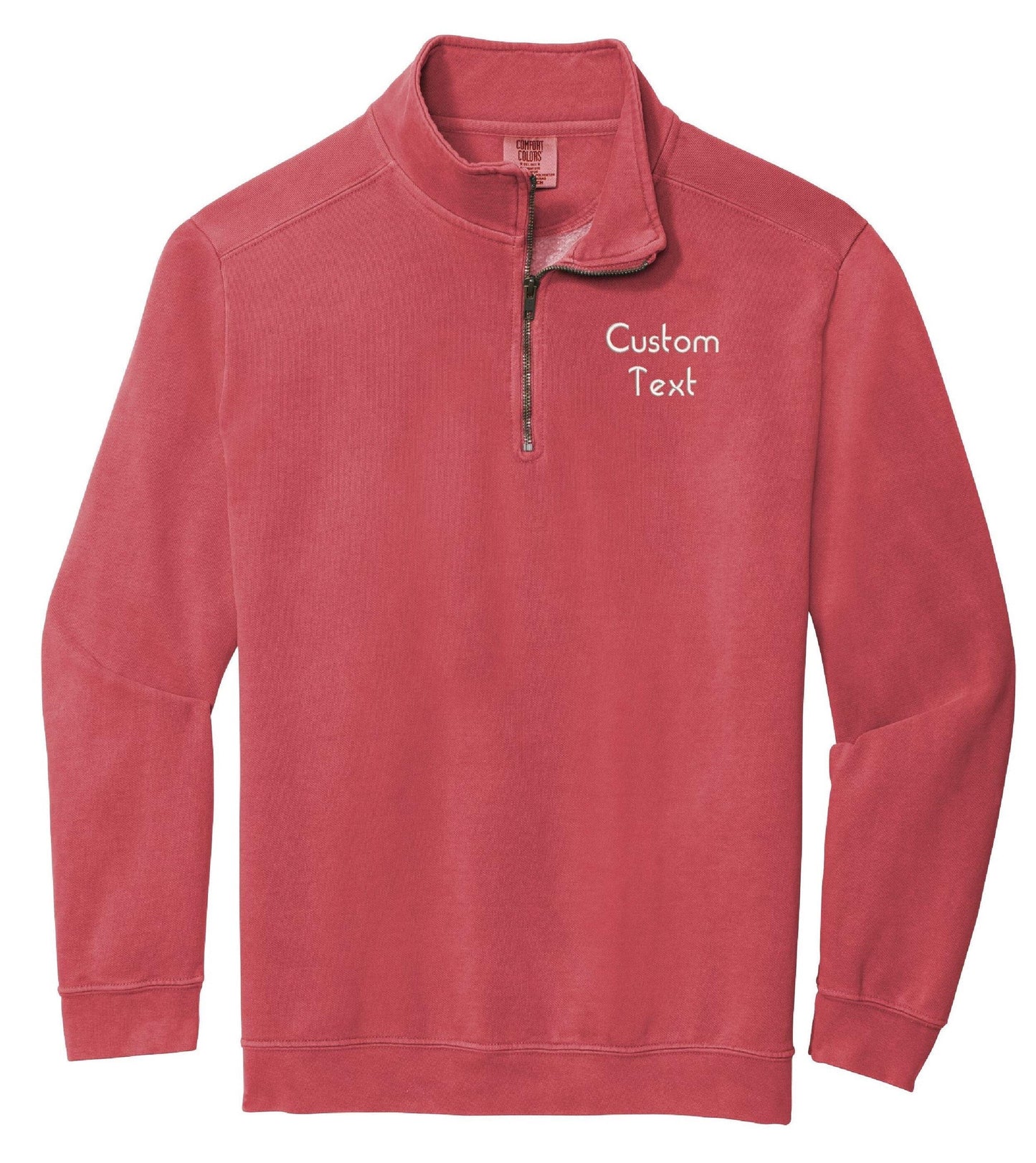 Personalized Comfort Colors Quarter Zip Sweatshirt