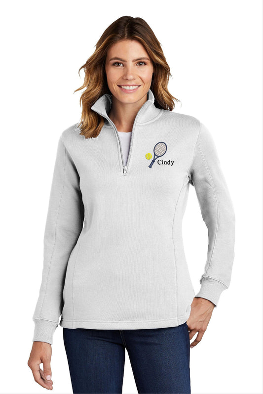 Personalized Ladies Tennis Quarter Zip Sweatshirt