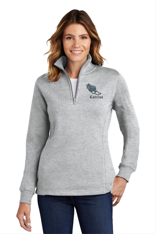 Personalized Ladies Track Cross Country Quarter Zip Sweatshirt