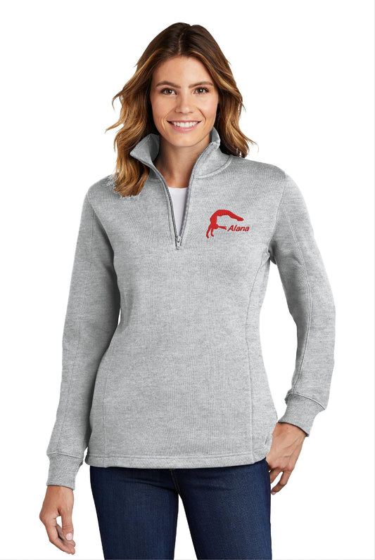 Personalized Ladies Gymnastics Quarter Zip Sweatshirt