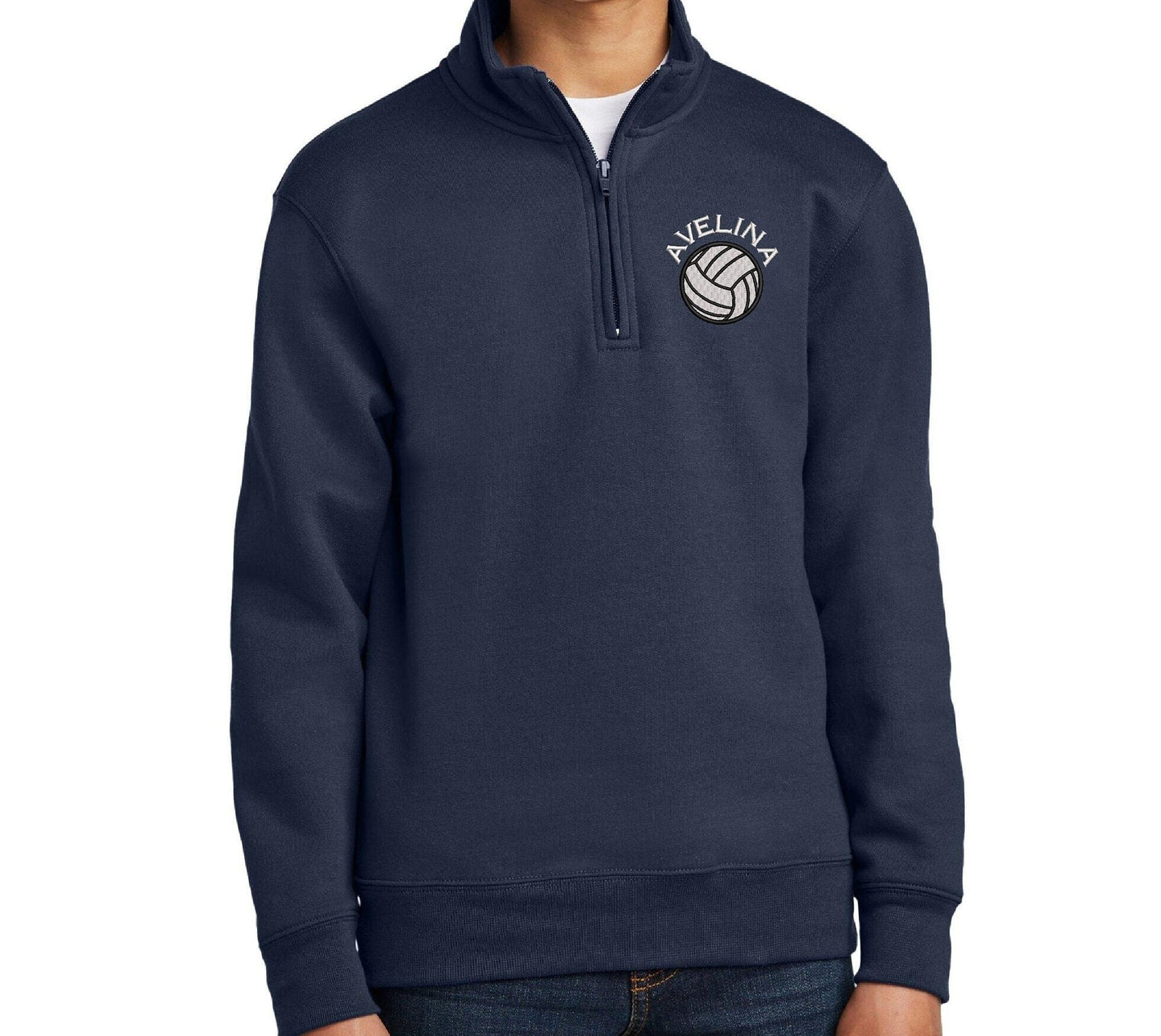 Personalized Youth Volleyball Quarter Zip Sweatshirt