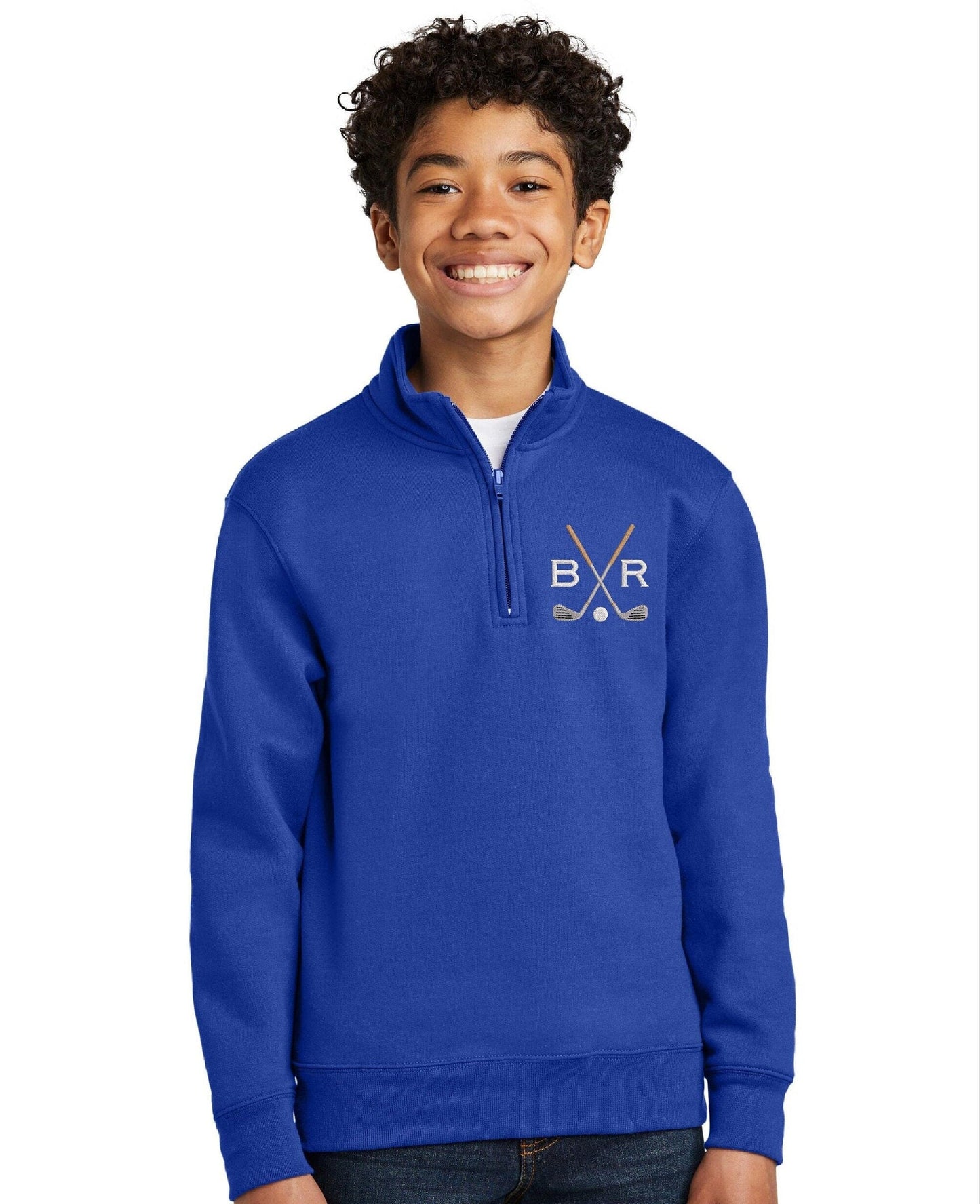 Personalized Youth Golf Quarter Zip Sweatshirt