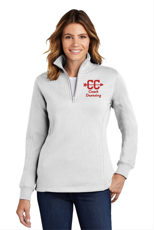 Personalized Ladies Cross Country Sport Tek LST253 Quarter Zip Sweatshirt