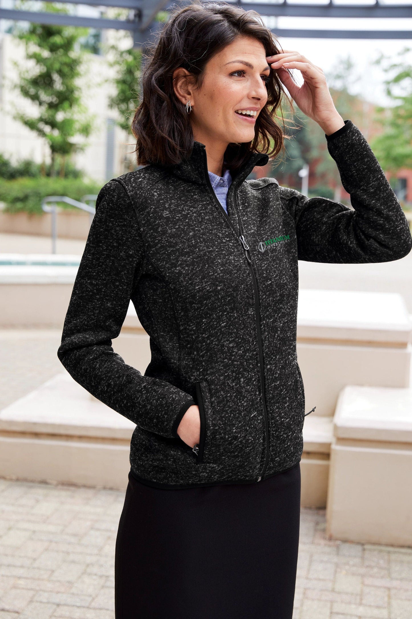 Personalized Embroidered Ladies Golf Full Zip Sweater