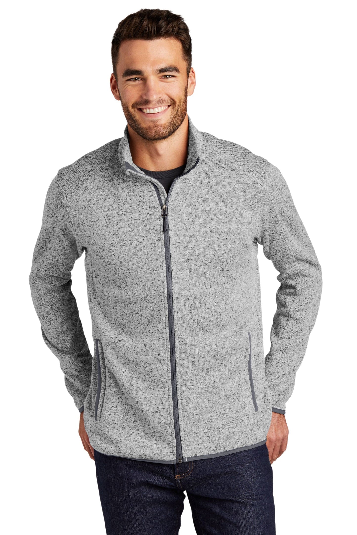 Personalized Embroidered Mens Golf Full Zip Sweater