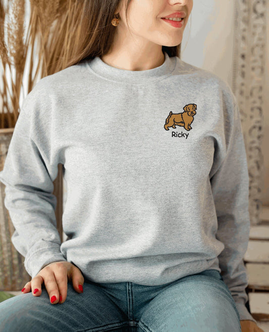 Norfolk Terrier Sweatshirt Personalized Custom Embroidered With Name Pet Sweatshirt