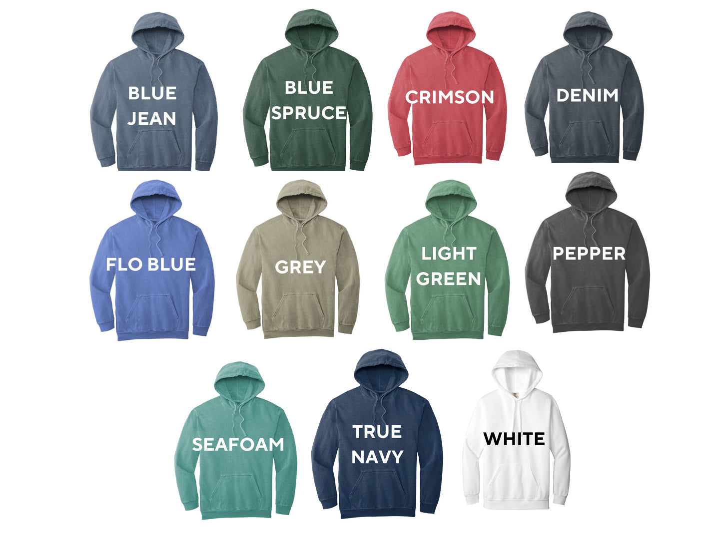 Embroidered Logo Custom Hoodie Sweatshirt Embroidered Text For Men and Women Comfort Colors