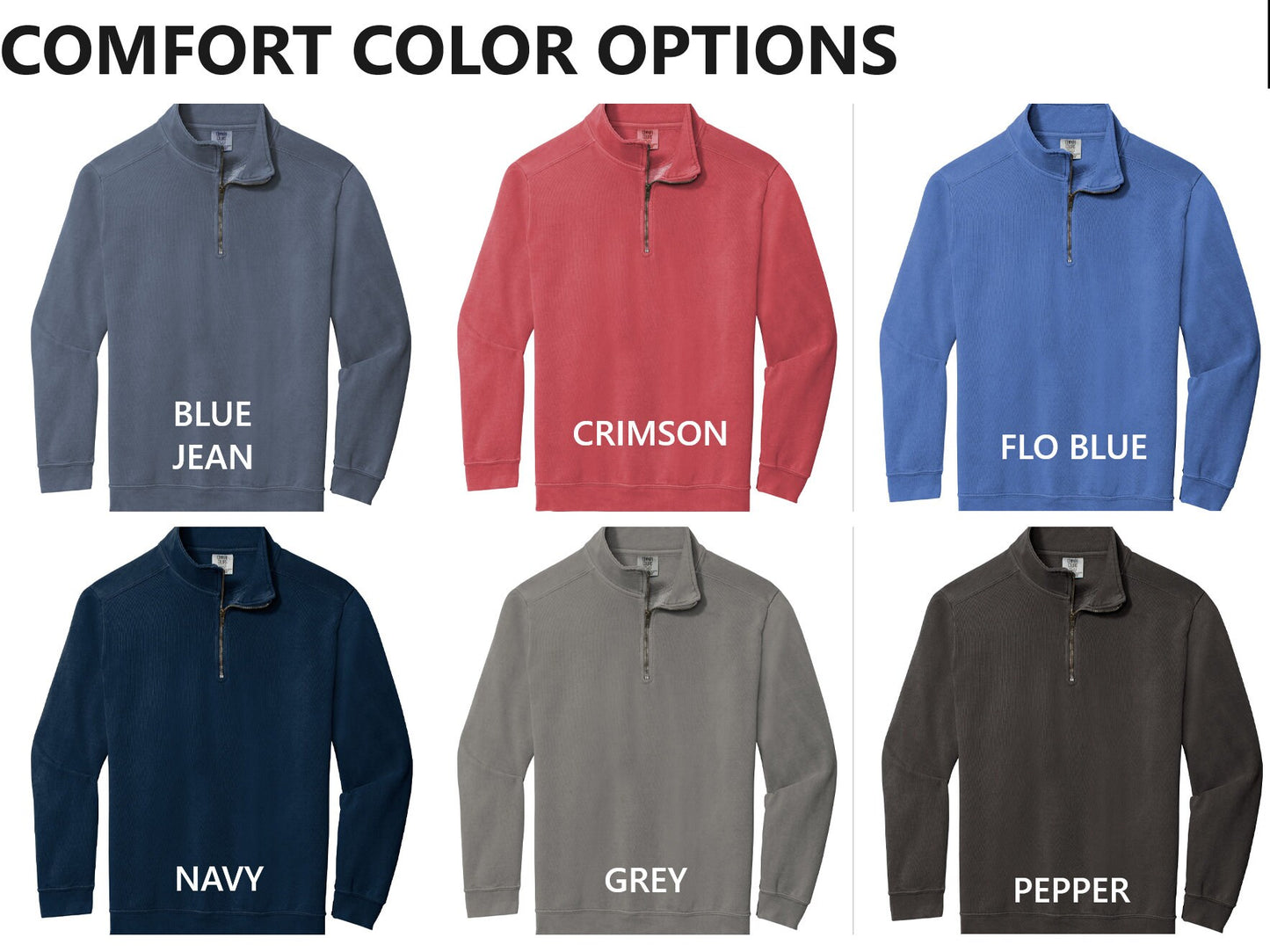 Cross Country Coach Sweatshirt Quarter Zip  Custom Comfort Colors Embroidered Men's and Women's Pullover