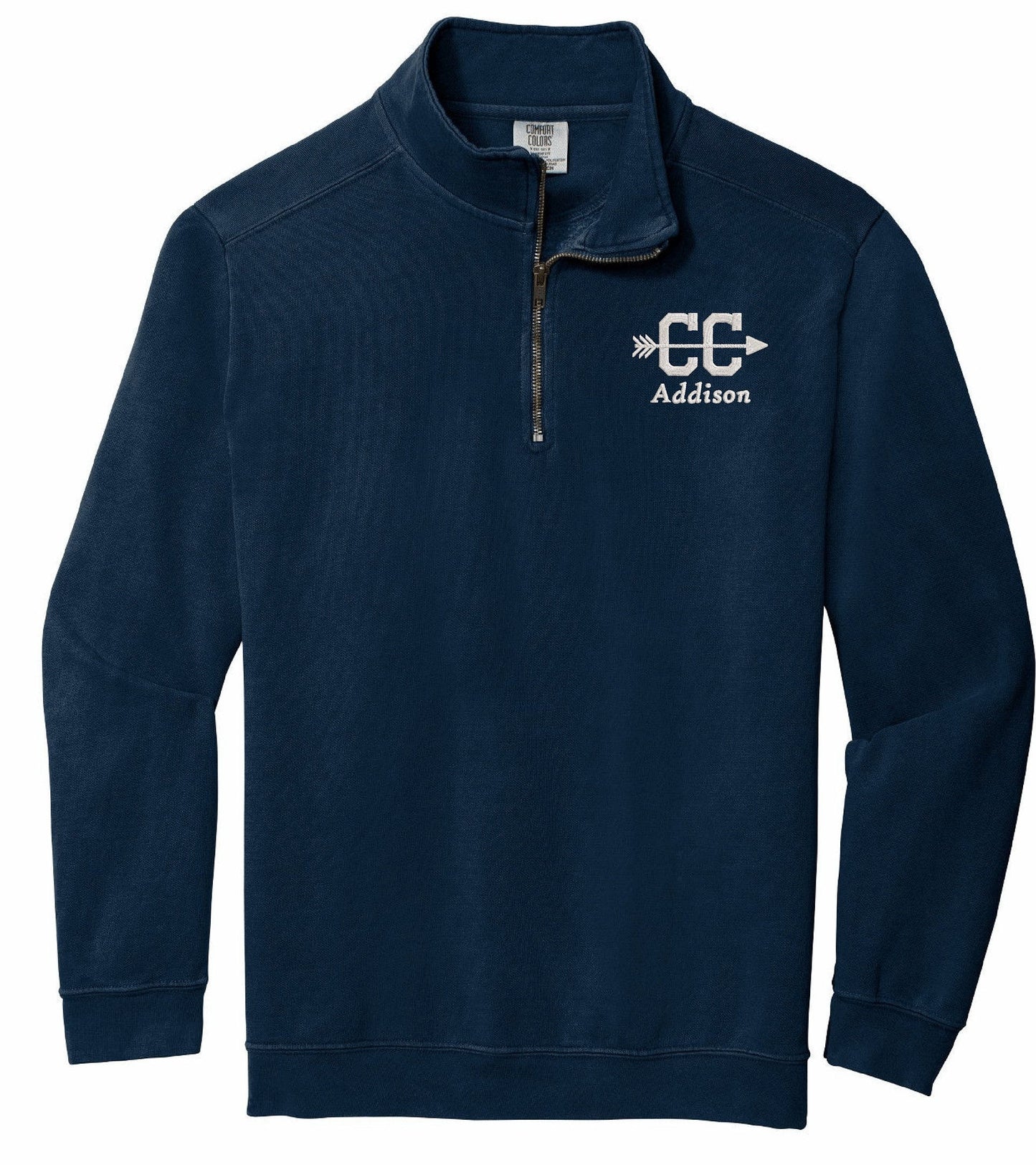 Cross Country Coach Sweatshirt Quarter Zip  Custom Comfort Colors Embroidered Men's and Women's Pullover