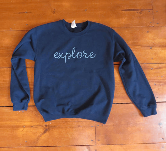 Personalized Embroidered Cursive Font Sweatshirt for Men and Women No Minimum