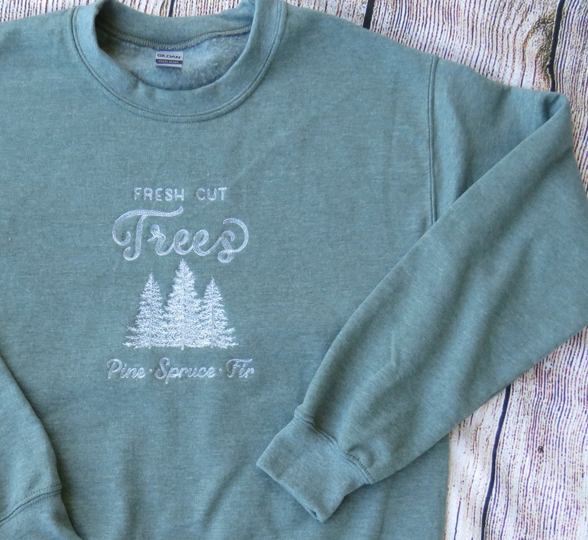 Christmas Tree Farm Crew Neck Sweatshirt - Blue Ridge Stitches
