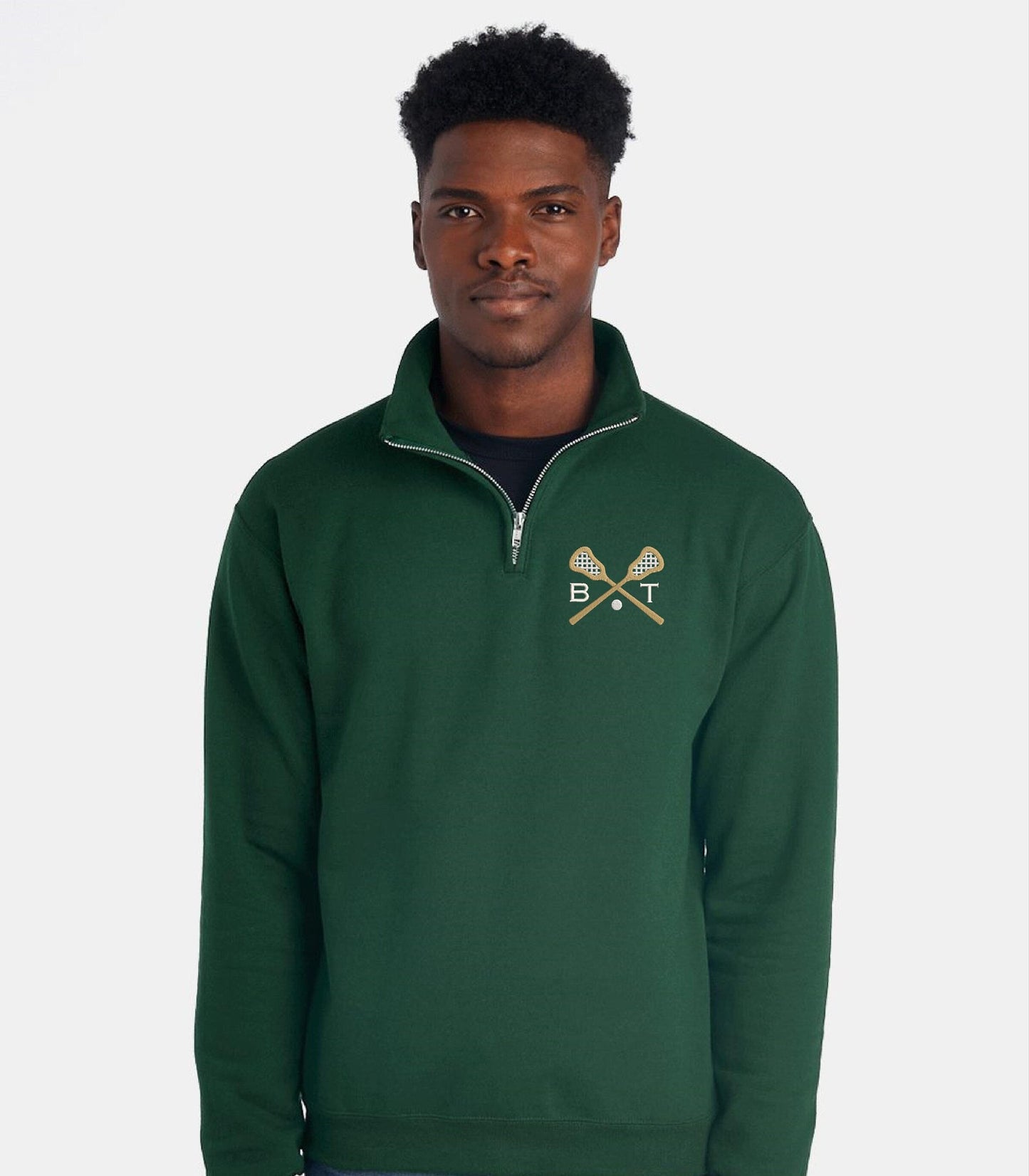 Personalized Lacrosse Quarter Zip Sweatshirt