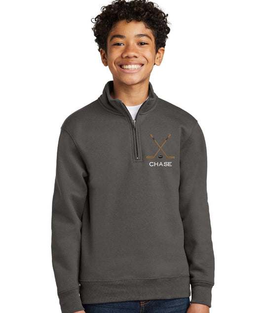 Personalized Youth Hockey Quarter Zip Sweatshirt