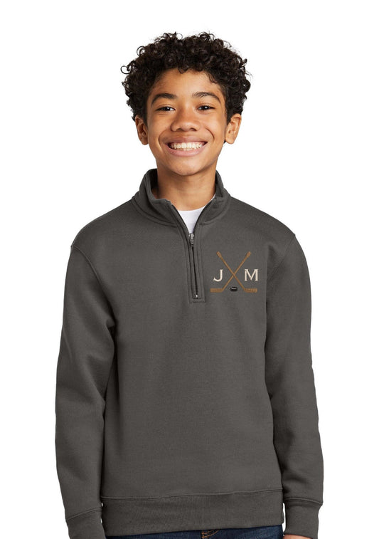 Personalized Youth Hockey Quarter Zip Sweatshirt