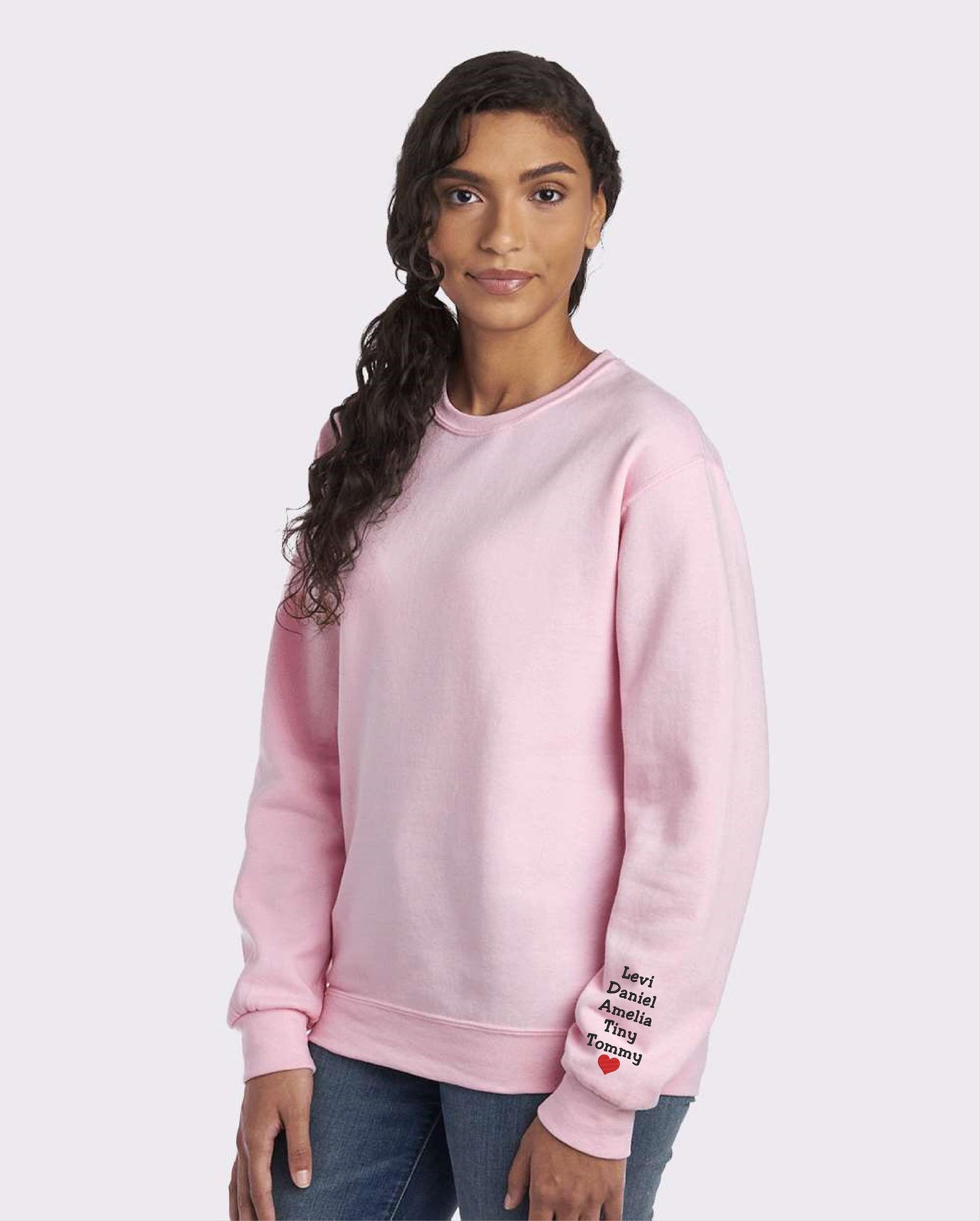 Embroidered Multiline Arm Cuff Sweatshirt