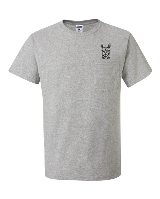 Llama Pocket T-shirt Embroidered